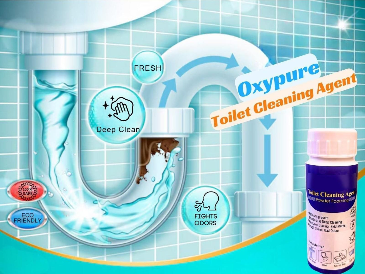 Toilet Cleaning Agent 100 gm (Buy 1 Get 1 Free)